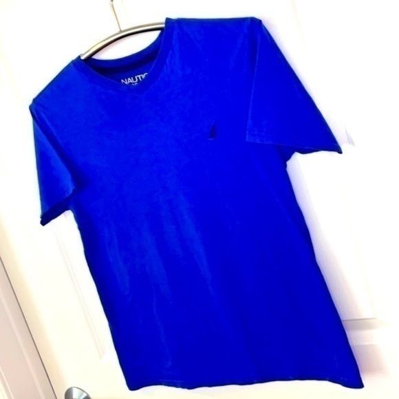 NAUTICA | Youth Size Large 14/16 Blue Shirt with Black Embroidered Sailboat Logo - Picture 1 of 6